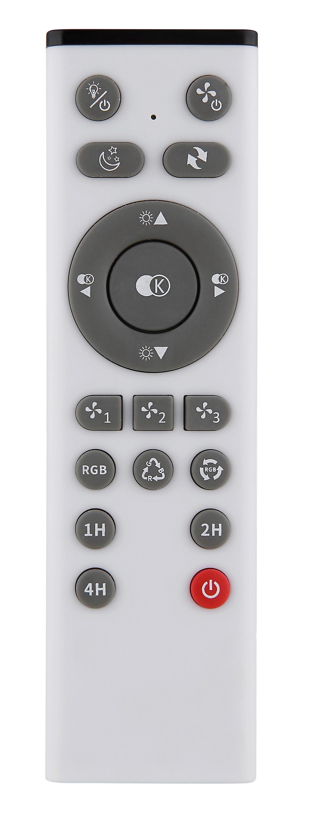 DECKENVENTILATOR 03649S - Weiss/Schwarz, Konventionell, Kunststoff (59,5/15,4cm) - Globo