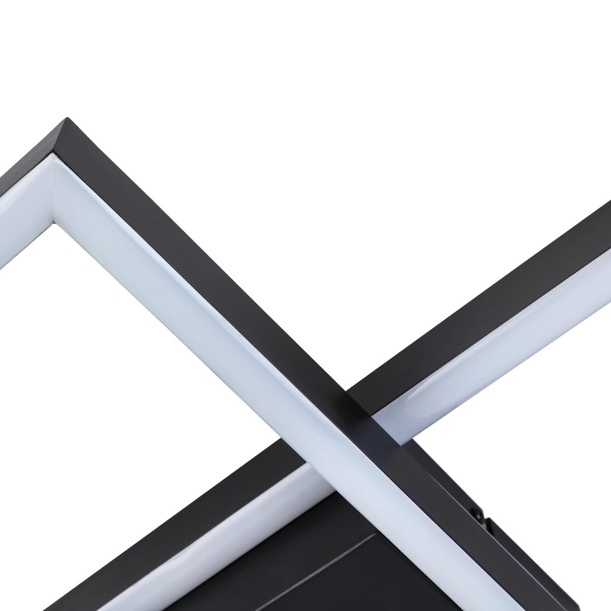 LAMPA SUFITOWA LED JAYDEN - czarny, Modern, tworzywo sztuczne/metal (74/51/9cm) - Bessagi Home