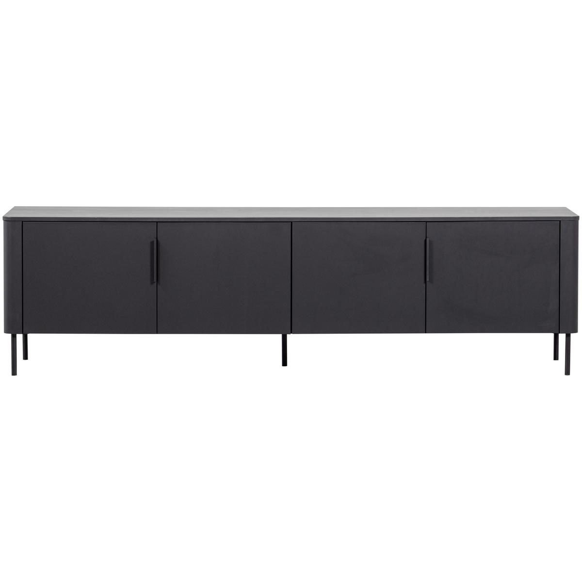 LOWBOARD Gunnar Schwarz B: 200cm - Schwarz, Design, Holz/Metall (200/56/44cm) - Livetastic