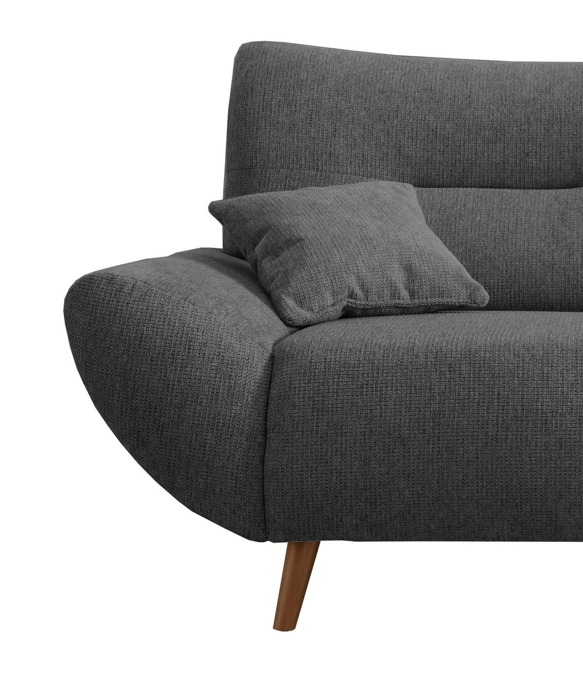 3-Sitzer-Sofa Drago Anthrazit Chenille - Wildeiche/Anthrazit, MODERN, Holz/Textil (205/81/90cm) - MID.YOU