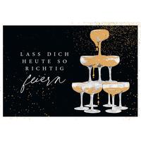 Glückwunschkarte Edelschwarz Multicolor - Basics, Papier (18/13cm)