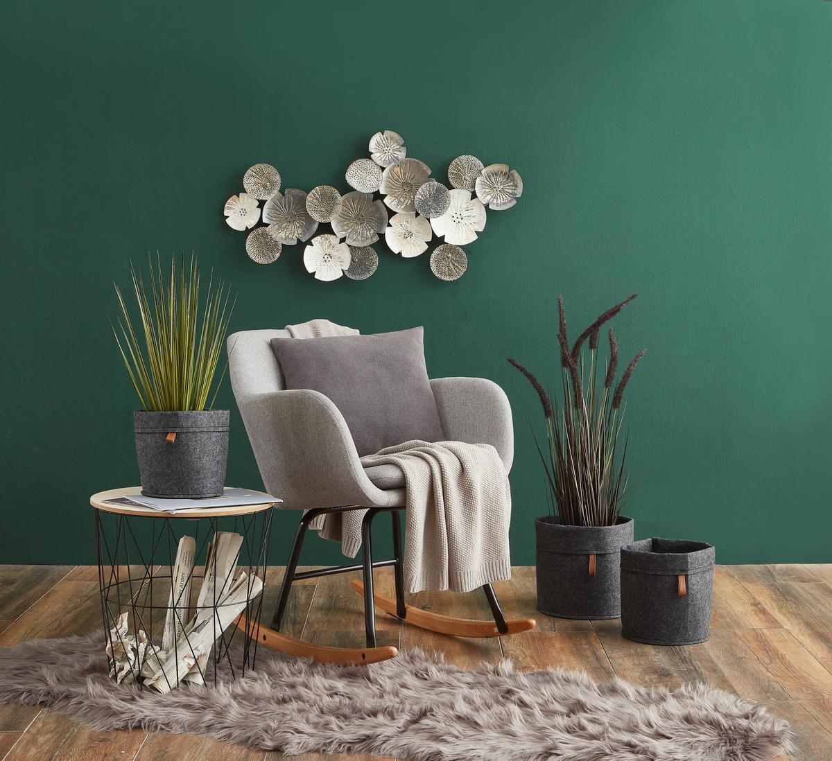 STOLIK BOCZNY 919281 - kolor naturalny/czarny, Design, materiał drewnopochodny/metal (40/40/41cm) - Ambia Home