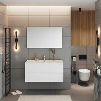 Element Ispod Umivaonika Eva - bijela visoki sjaj/antracit, Moderno, drvni materijal (100/51/46cm)