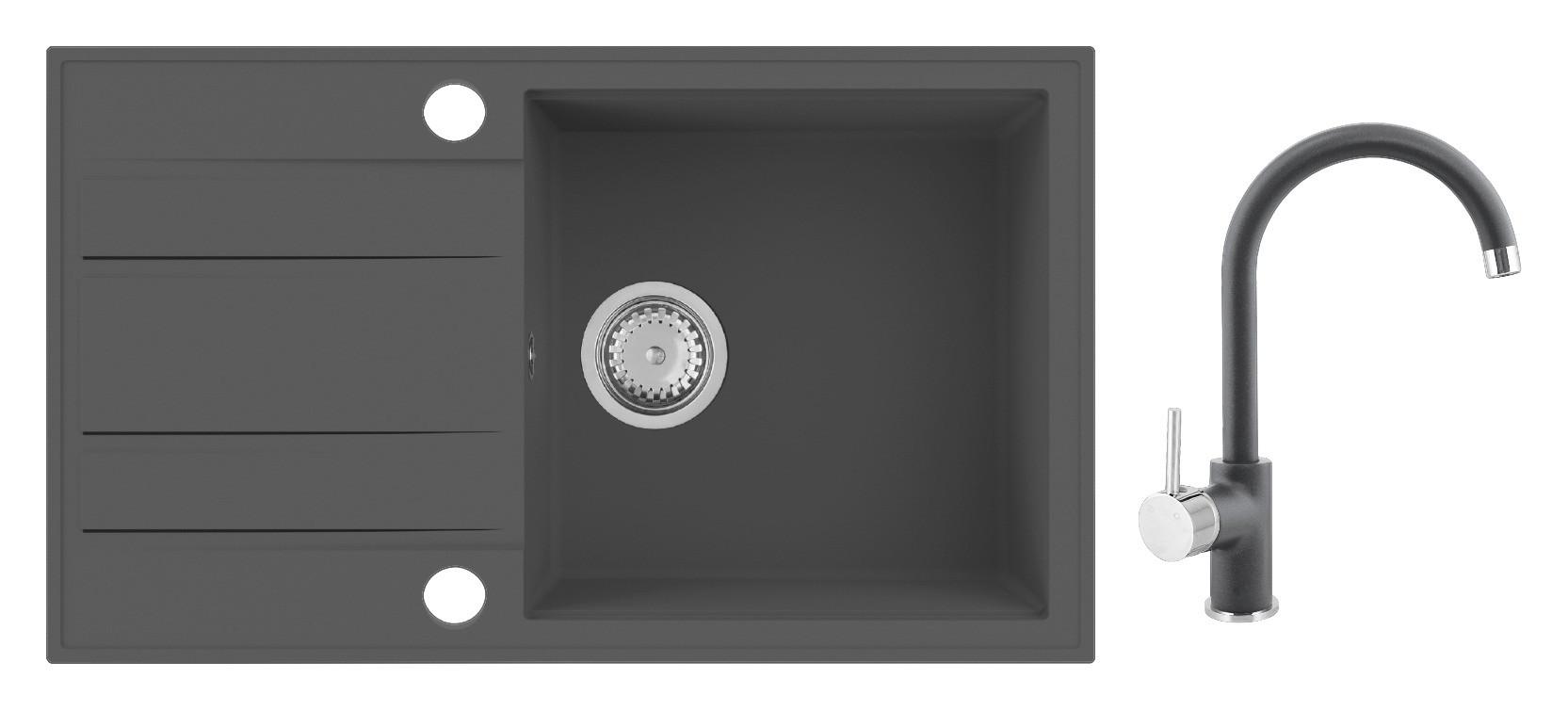 Set Sudopera I Slavine Roma Grey - tamno siva, Konvencionalno