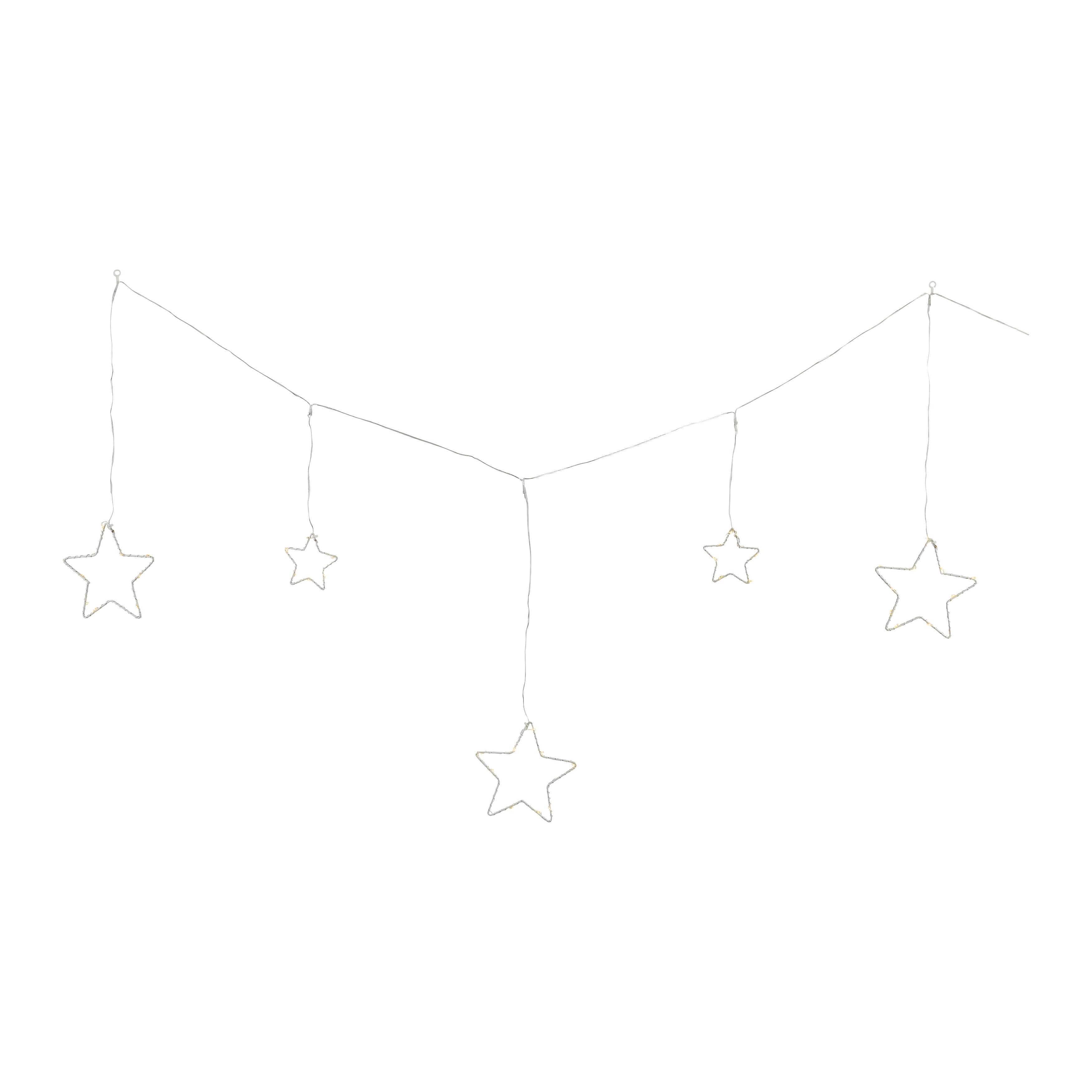Lichterkette Shine Transparent ca. 120cm - Transparent, KONVENTIONELL, Metall (120cm) - Mömax