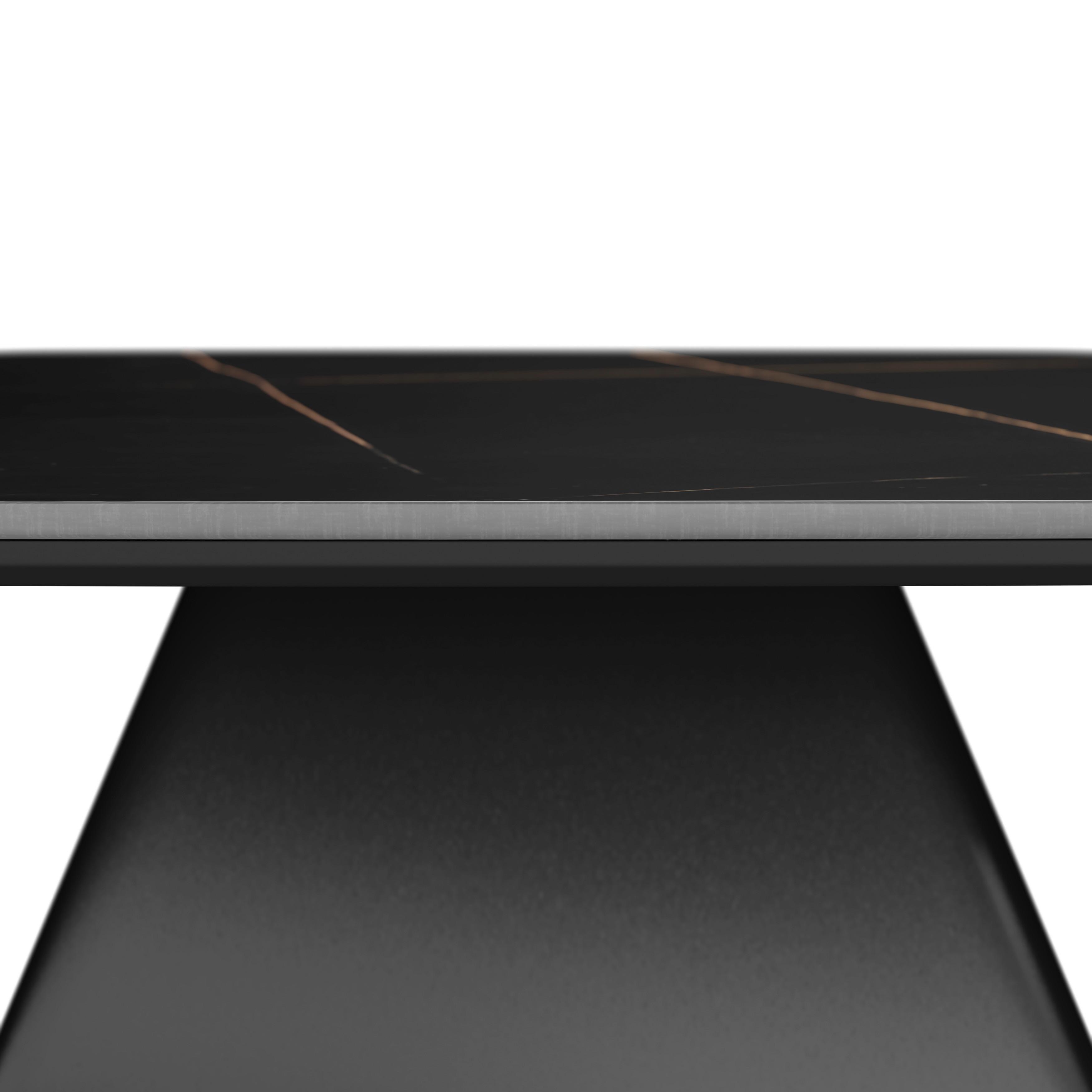 SOFFBORD THIAGO - svart, Modern, trämaterial/sten (55/34/55/34/32/46cm) - Bessagi Home