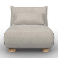 Schlafsessel Bella Beige Bouclé - Beige/Naturfarben, MODERN, Holz/Textil (85/76/84cm) - Bessagi Home