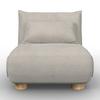 BÄDDFÅTÖLJ BELLA - beige/naturfärgad, Modern, metall/trä (85/76/84cm) - Bessagi Home
