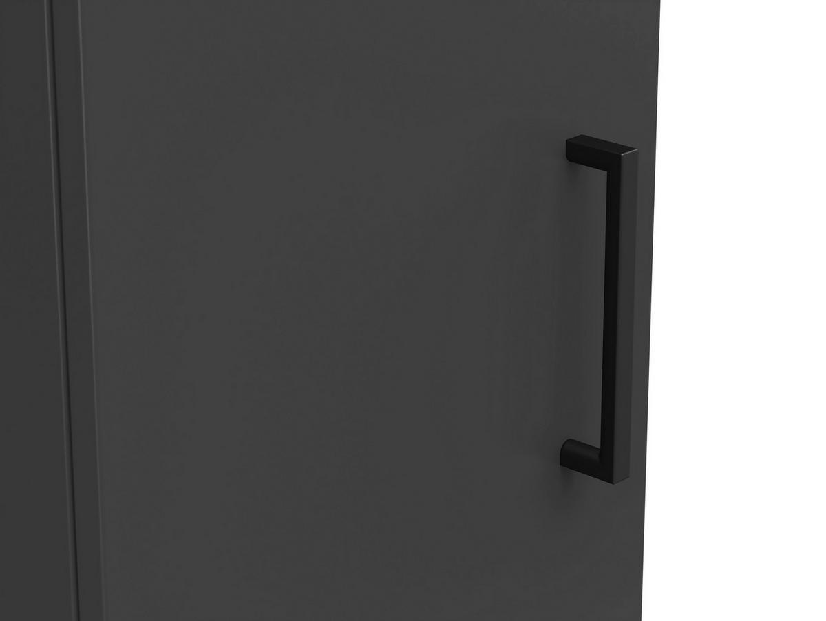 Schrank Multistauraum Graphitfarben - Graphitfarben/Schwarz, MODERN, Holzwerkstoff/Kunststoff (30/195/40cm) - Mömax