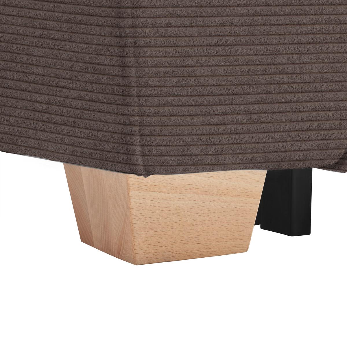 Wohnlandschaft Angelo Mokka - Mokka, MODERN, Holz/Holzwerkstoff (255/92/185cm) - Mömax