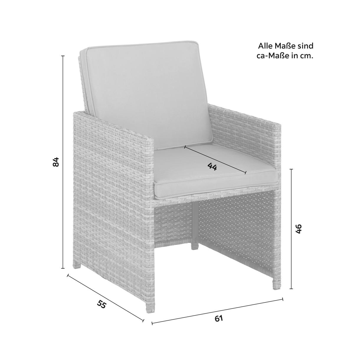 Kerti Garnitúra Bilbao - fekete/antracit, Modern, műanyag/üveg - Mömax