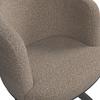 CHAISE ACCOUDOIRS NELA - noir/marron, MODERN, métal/textile (62/77/62cm) - Bessagi Home