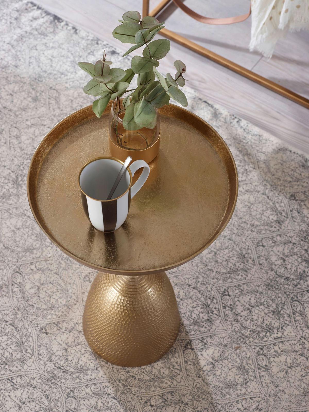 Mizica Wohnling - zlate barve, Design, kovina (33/33/53cm) - MID.YOU