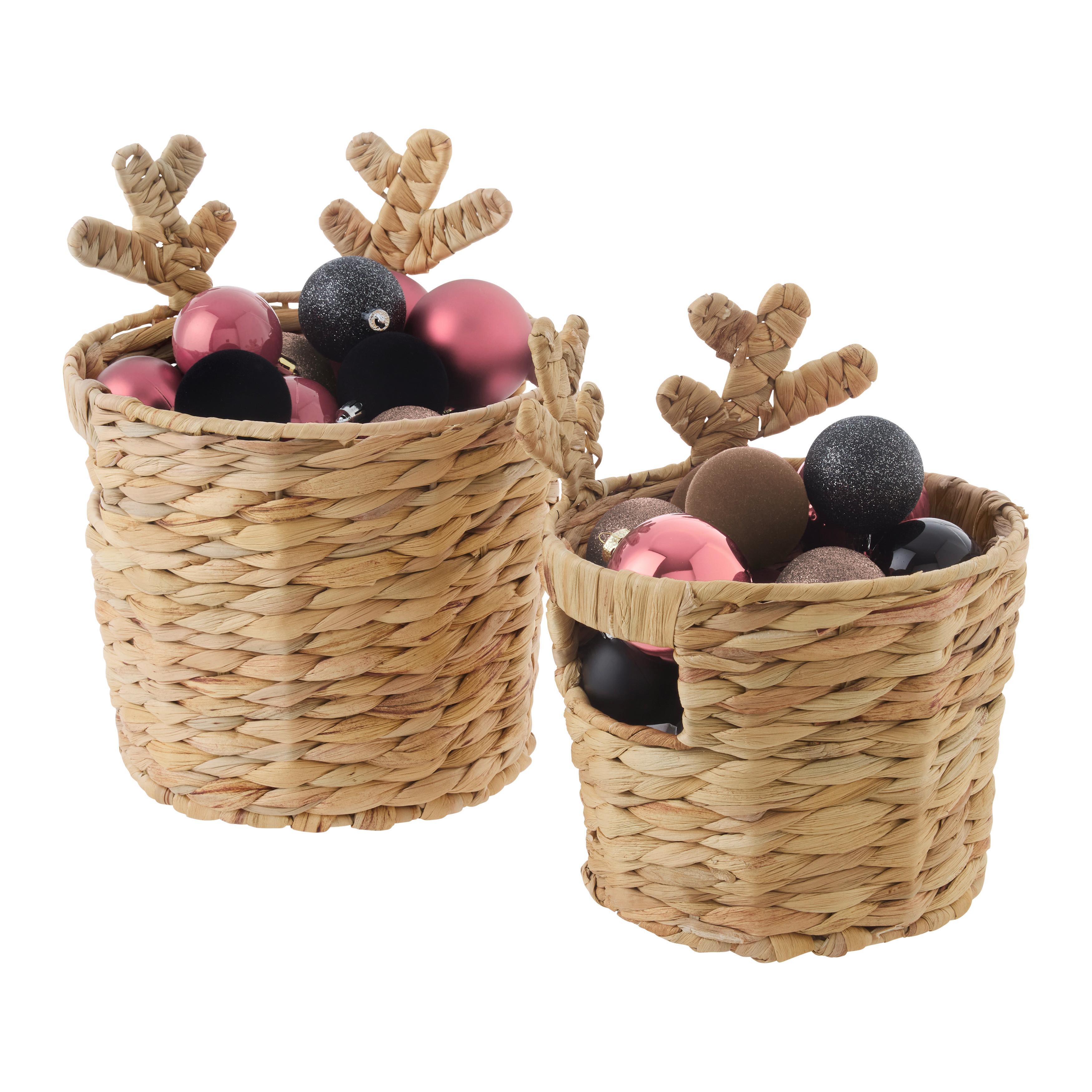 Košara Reindeer - ekru, kovina/naravni materiali (23/29cm) - Mömax