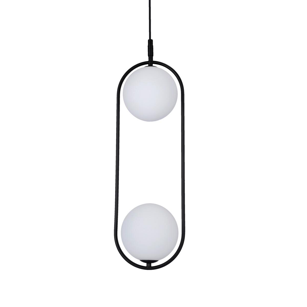 Viseća Svjetiljka Cordel - bijela/crna, Design, metal (18.5/15/140cm)