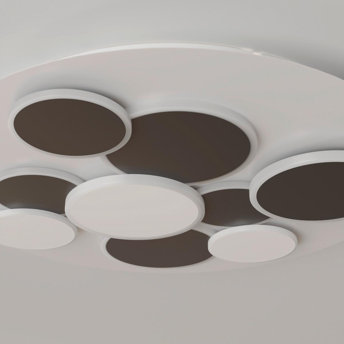 LAMPA SUFITOWA LED BLACKBURN *SBN* - czarny/biały, Trend, tworzywo sztuczne/metal (46,8/6cm) - Novel