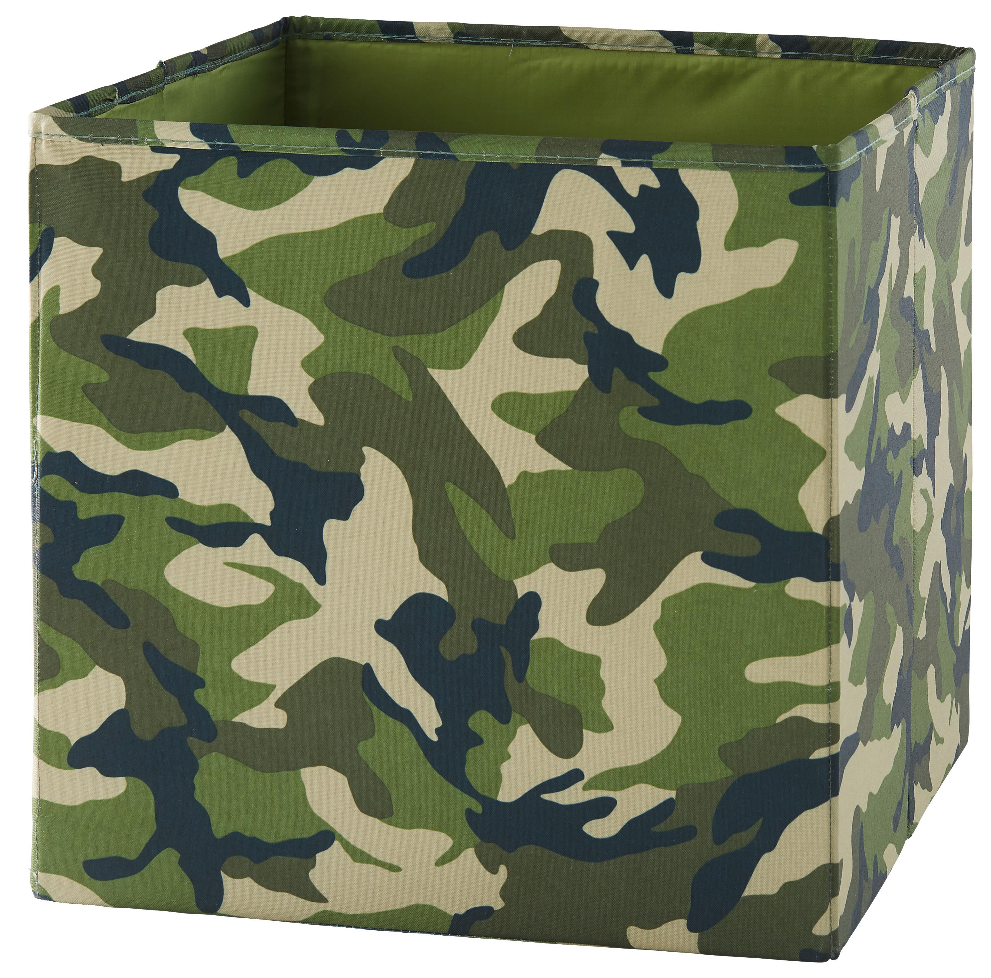 Összehajtható Doboz Michi - olívazöld/fekete, textil (30/30/30cm) - Modern Living