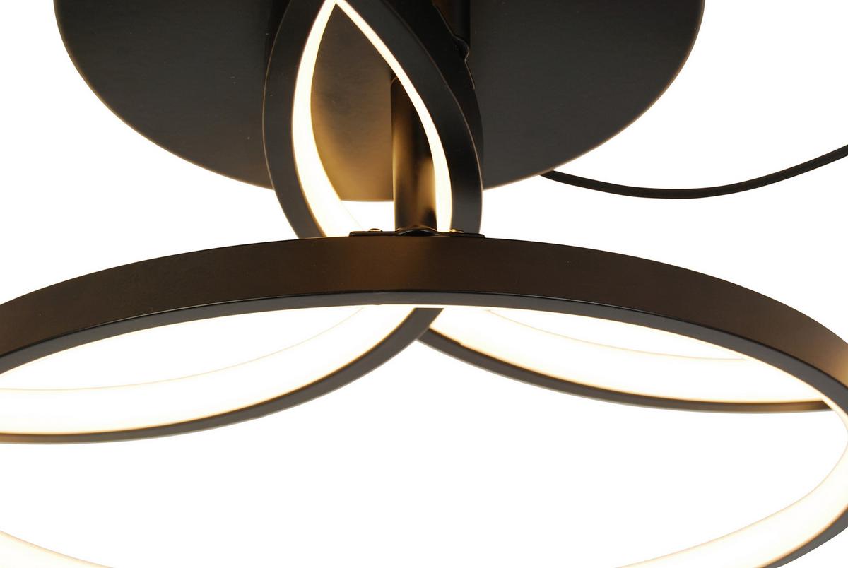LAMPA SUFITOWA LED MOON - czarny, Trend, tworzywo sztuczne/metal (70/12cm) - Novel