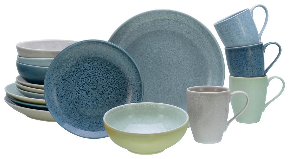 Kombinirani Servis Reactive Aqua, 16-Delni - večbarvno, Moderno, keramika - Creatable