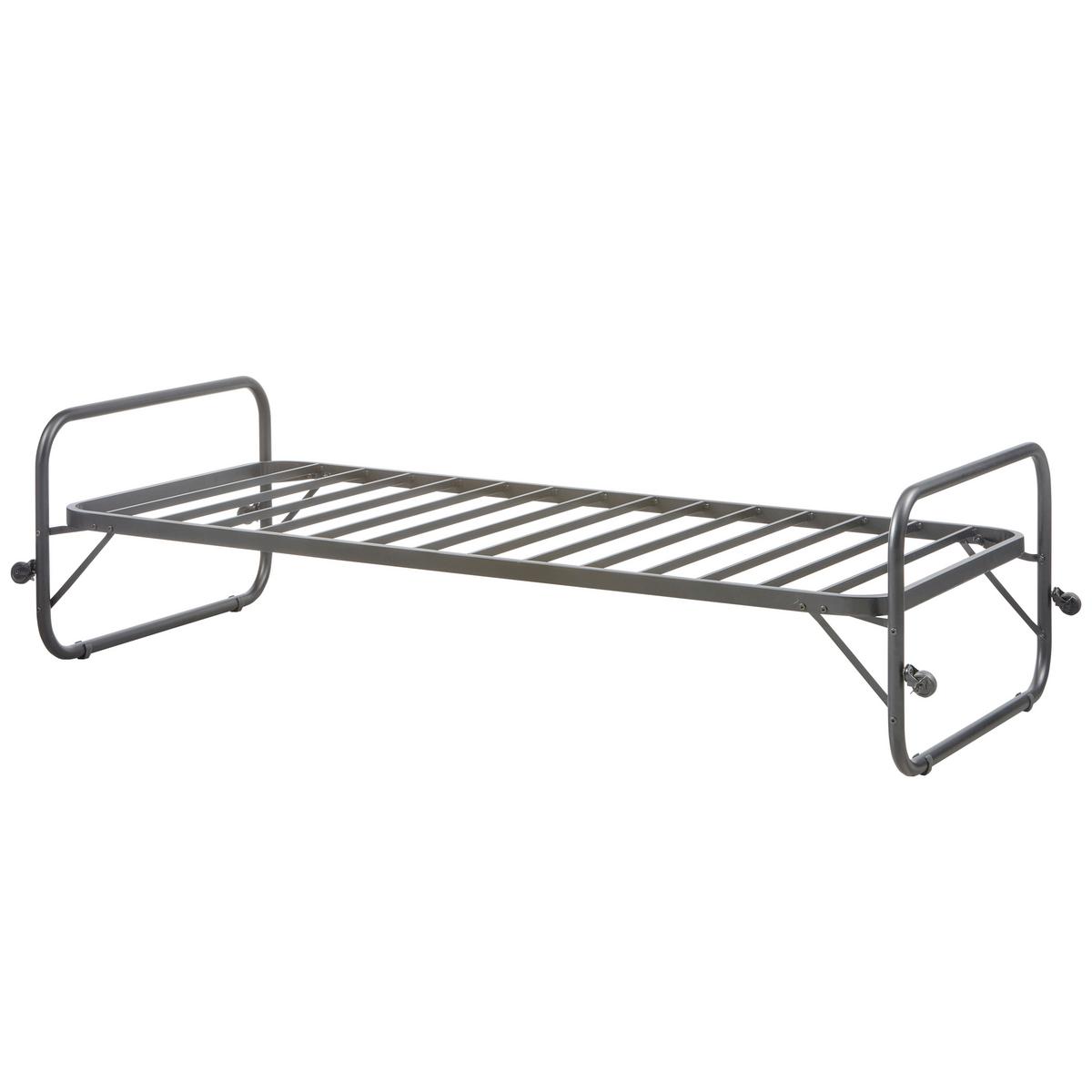 Klappbett Lucy Schwarz - Schwarz, Basics, Metall (90/200cm) - MID.YOU
