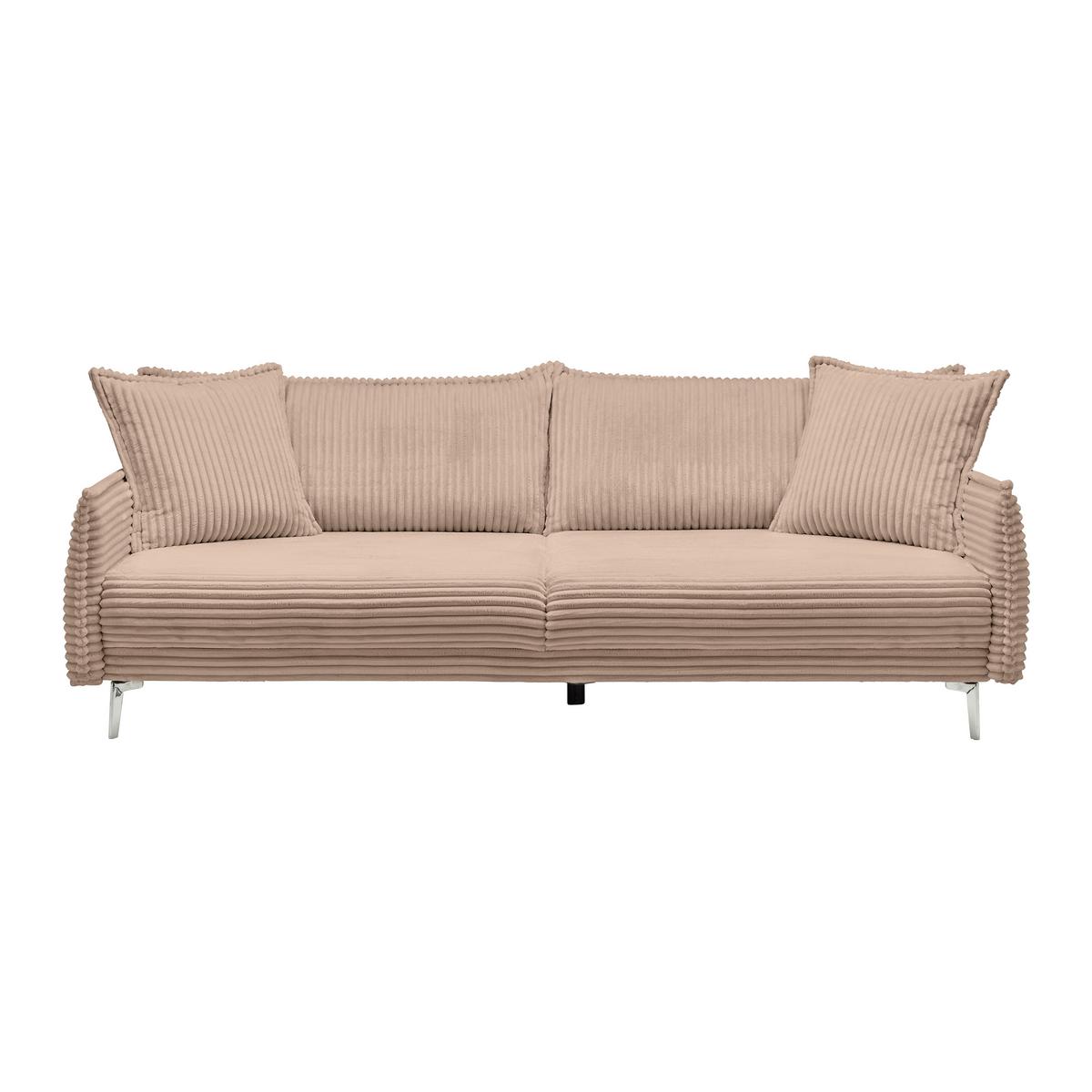 Mega Sofa Kiss - boje kroma/smeđa, Moderno, drvo/metal (241/90/117cm) - Mömax