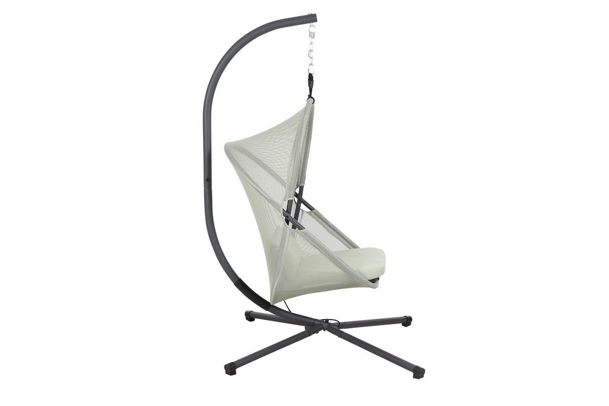 HÄNGESESSEL M92591 - Anthrazit/Grün, KONVENTIONELL, Kunststoff/Textil (123/195/106cm) - Siena Garden