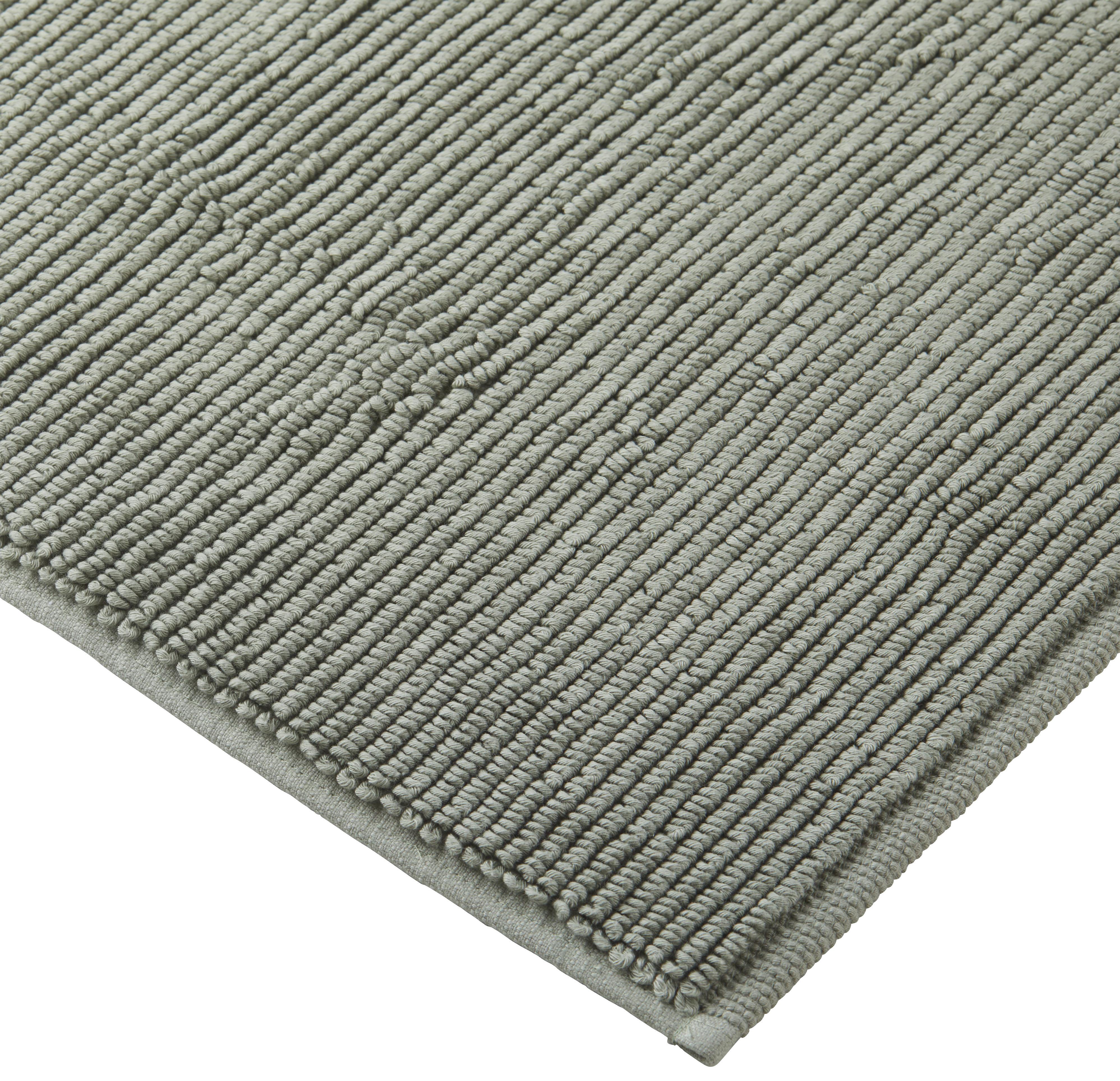 Badematte Bio Hanna in Olivgrün ca. 60x100cm - Olivgrün, Natur, Textil (60/100cm) - ecoTree