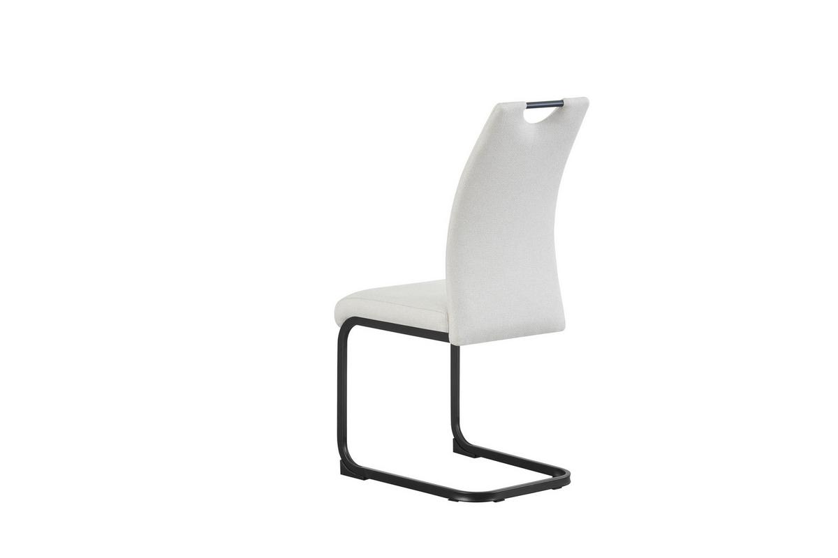 Set Nihajnih Stolov Hanna, Krem Barva, 2 Kos - črna/krem barve, Moderno, kovina/tekstil (43/98/59cm) - MID.YOU