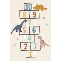 Kinderteppich Dino Multicolor ca. 100x150cm - Multicolor, Textil (100/150cm) - Mömax