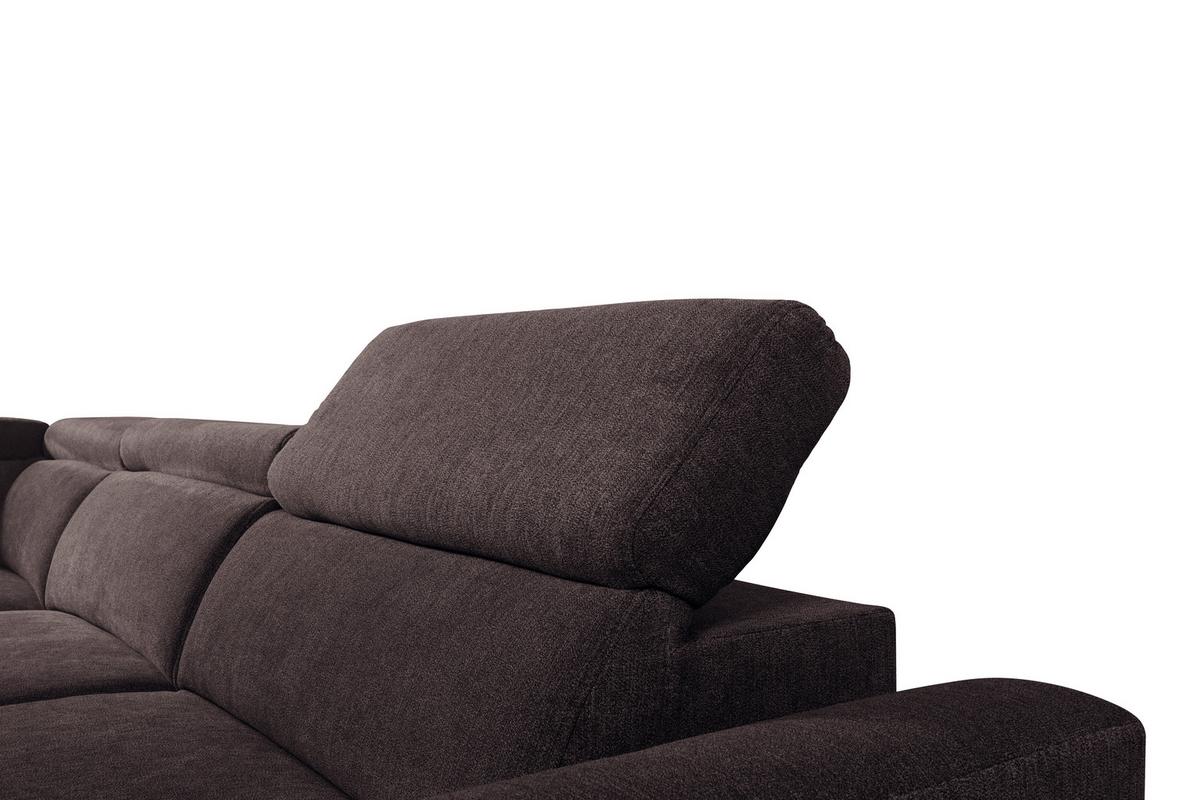Kutna Garnitura Lapis - tamno smeđa/crna, Konvencionalno, tekstil/metal (217/255cm) - Modern Living