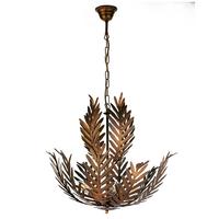 Hängeleuchte Felce Bronzo Bronzefarben max. 6 Watt - Bronzefarben, Natur, Metall (55/105cm)