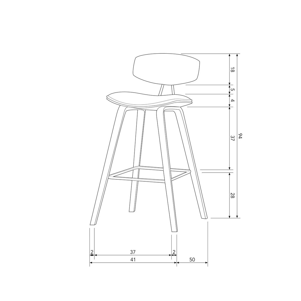 BARHOCKER-SET Senn Schwarz B: 42cm - Schwarz, MODERN, Textil/Metall (42/91/48cm) - Livetastic