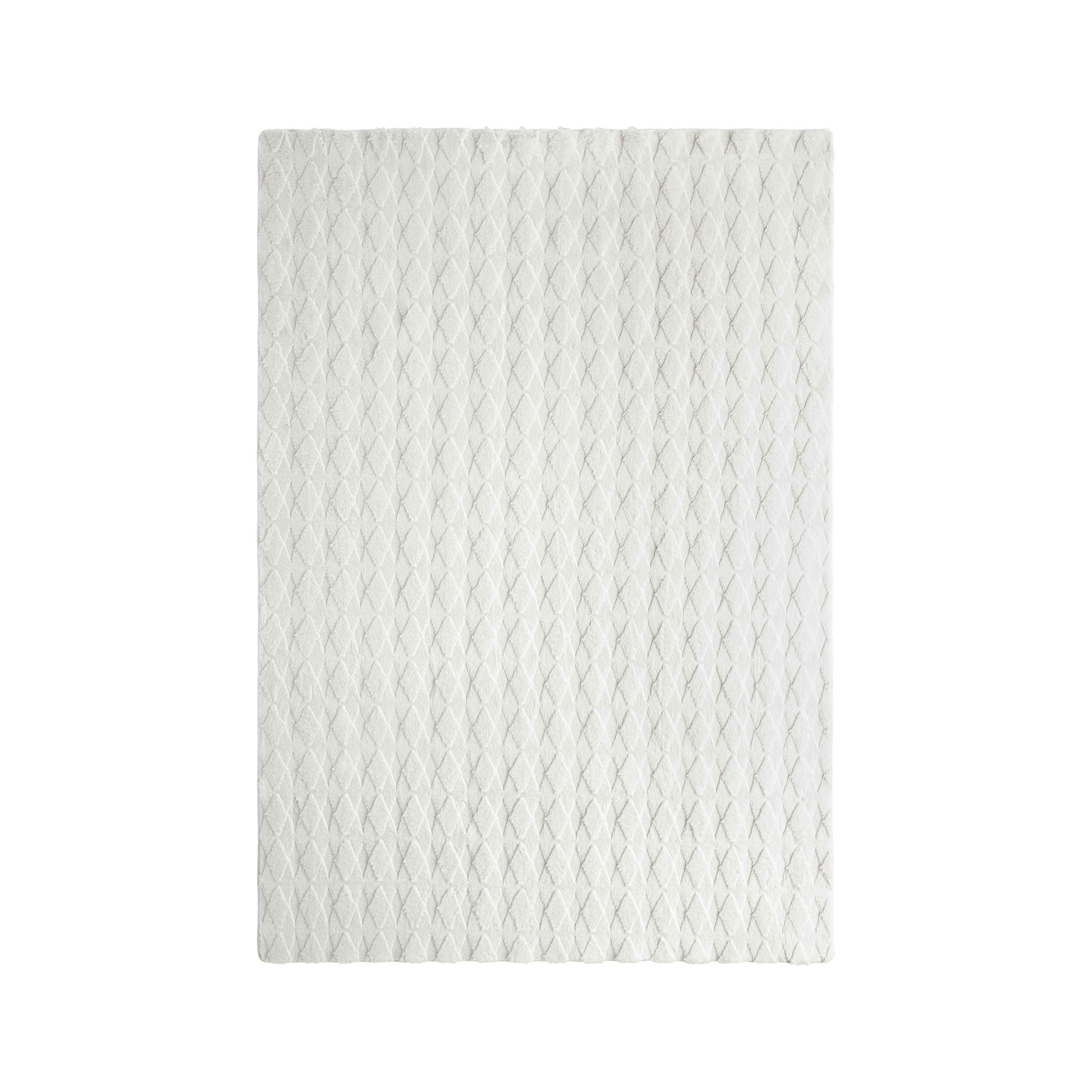 KONSTFÄLL DIAMOND 1 - cremefärgad, Modern, textil (80/150cm) - Mömax