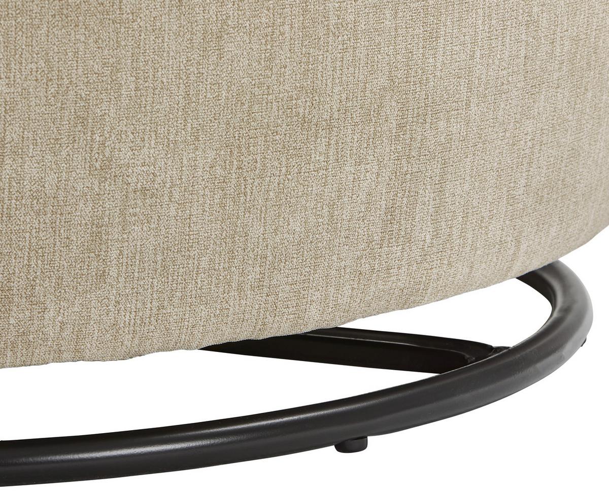 Cocktailsessel Boli Beige - Hellbraun/Beige, Design, Textil/Metall (92/80/84cm) - Livetastic