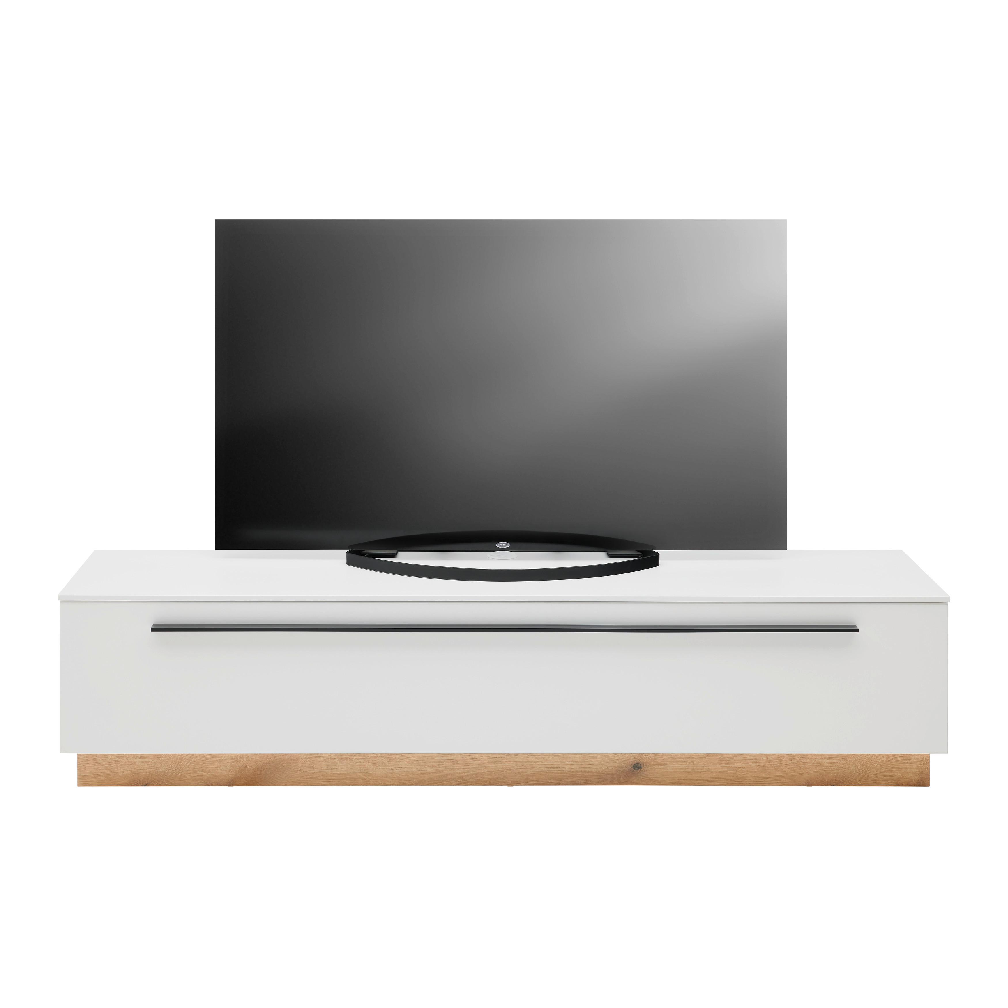 MEDIABÄNK MATEO - vit, Modern, trämaterial/plast (180/41/40cm) - Mömax