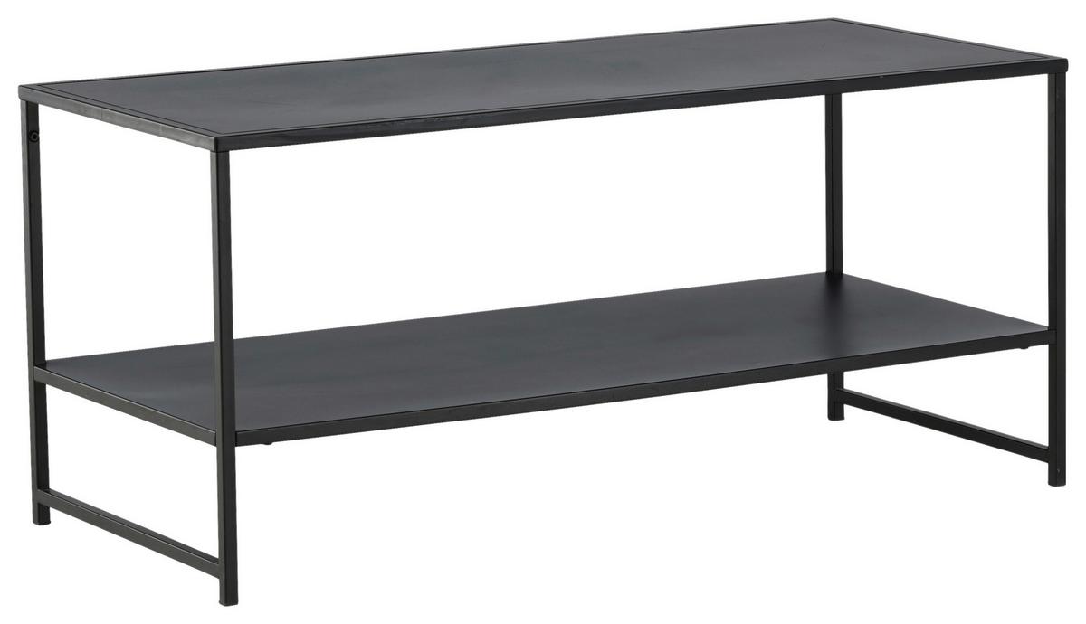 COUCHTISCH STAAL - Schwarz, Design, Metall (102/43/45cm) - Livetastic