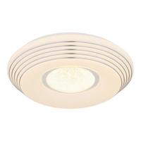 LED-Deckenleuchte Pillo max. 24 Watt - Klar/Chromfarben, Design, Kunststoff/Metall (39/8,3cm) - Globo