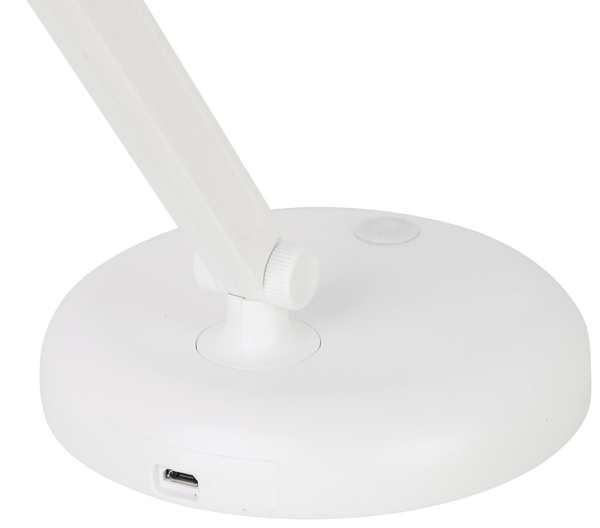 Led Asztali Lámpa Schwank - fehér, Modern, műanyag (12,5/34cm) - Modern Living