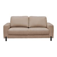2-Sitzer-Sofa Piega Cappuccino - Schwarz/Cappuccino, MODERN, Textil/Metall (189/66-87/96cm) - Mömax