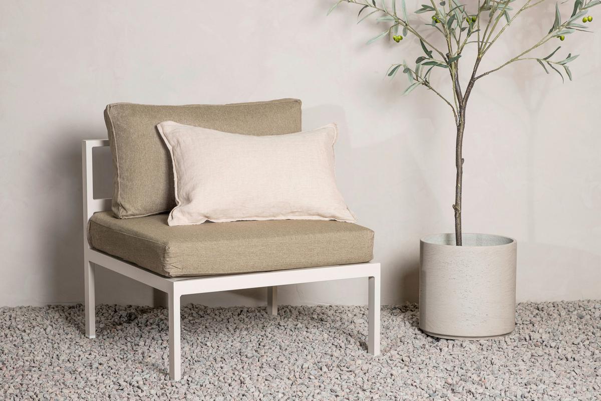 LOUNGESESSEL COPACABANA - Beige/Grau, KONVENTIONELL, Metall (70/65/74cm) - Gardenson