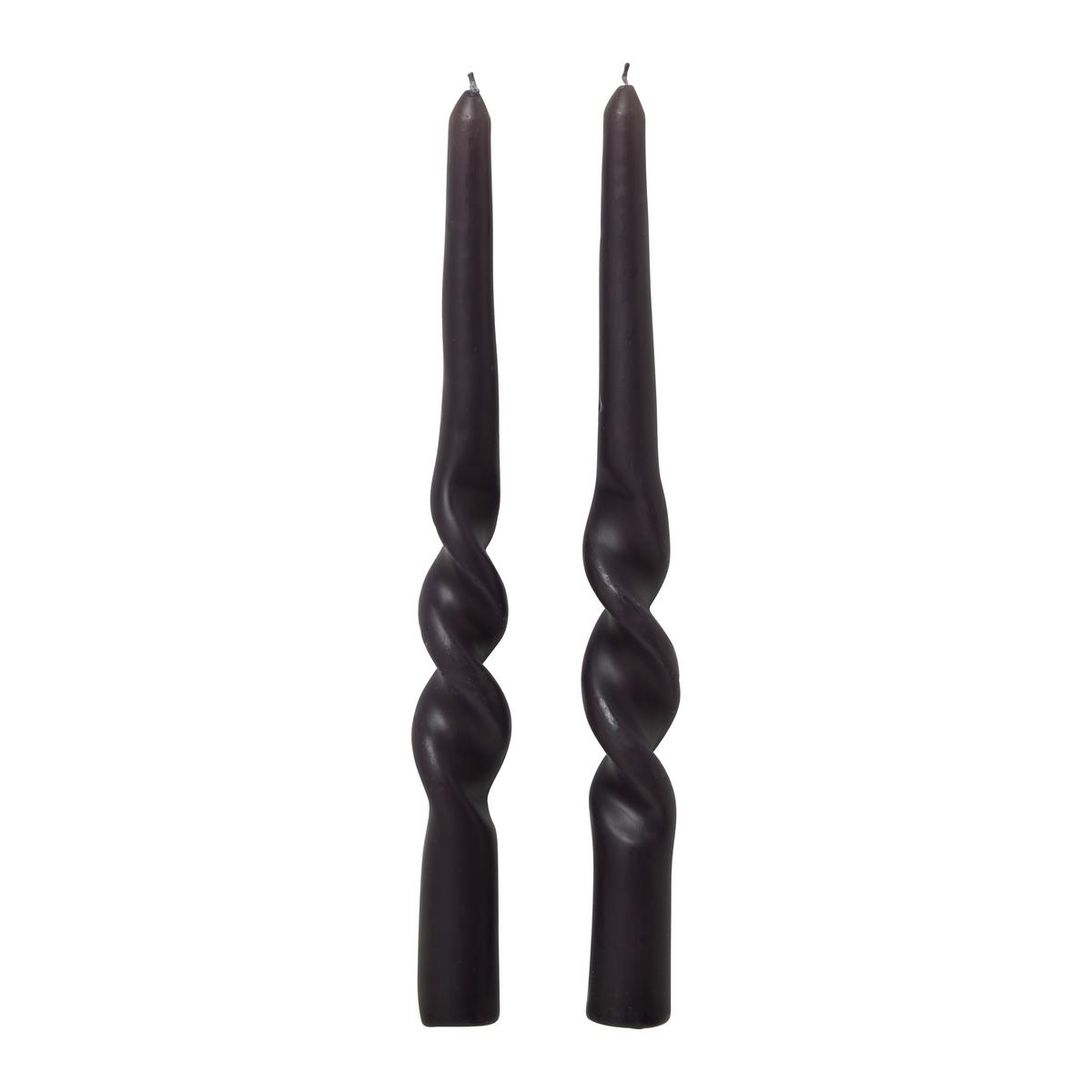 Stabkerze Carina Anthrazit, 2er Set - Anthrazit, Modern (2,5/23cm) - Modern Living