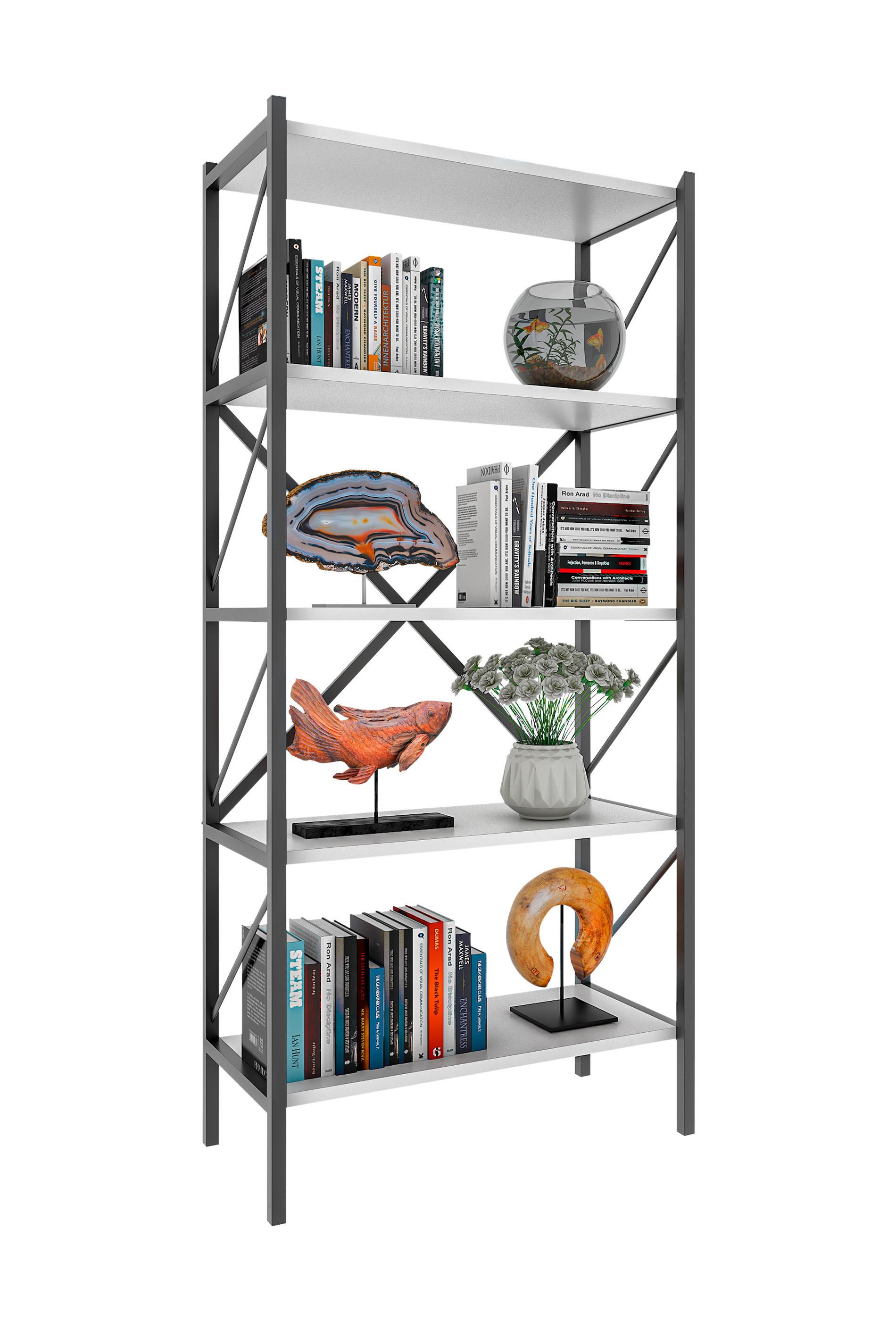Regal Insasi, Bela - bela, Moderno, leseni material (66/160/34cm) - MID.YOU