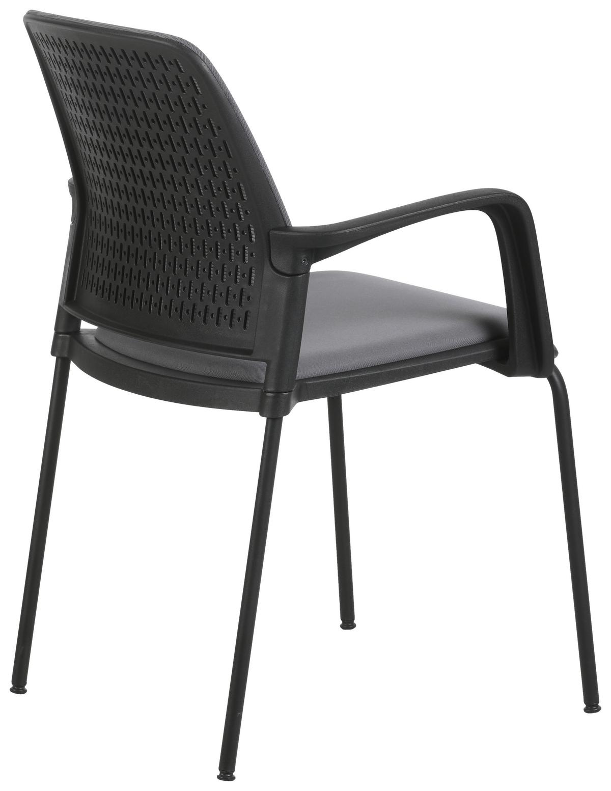 Konferenčni Stol Pisa, Siva - siva/črna, Moderno, kovina/umetna masa (60/85/55cm)