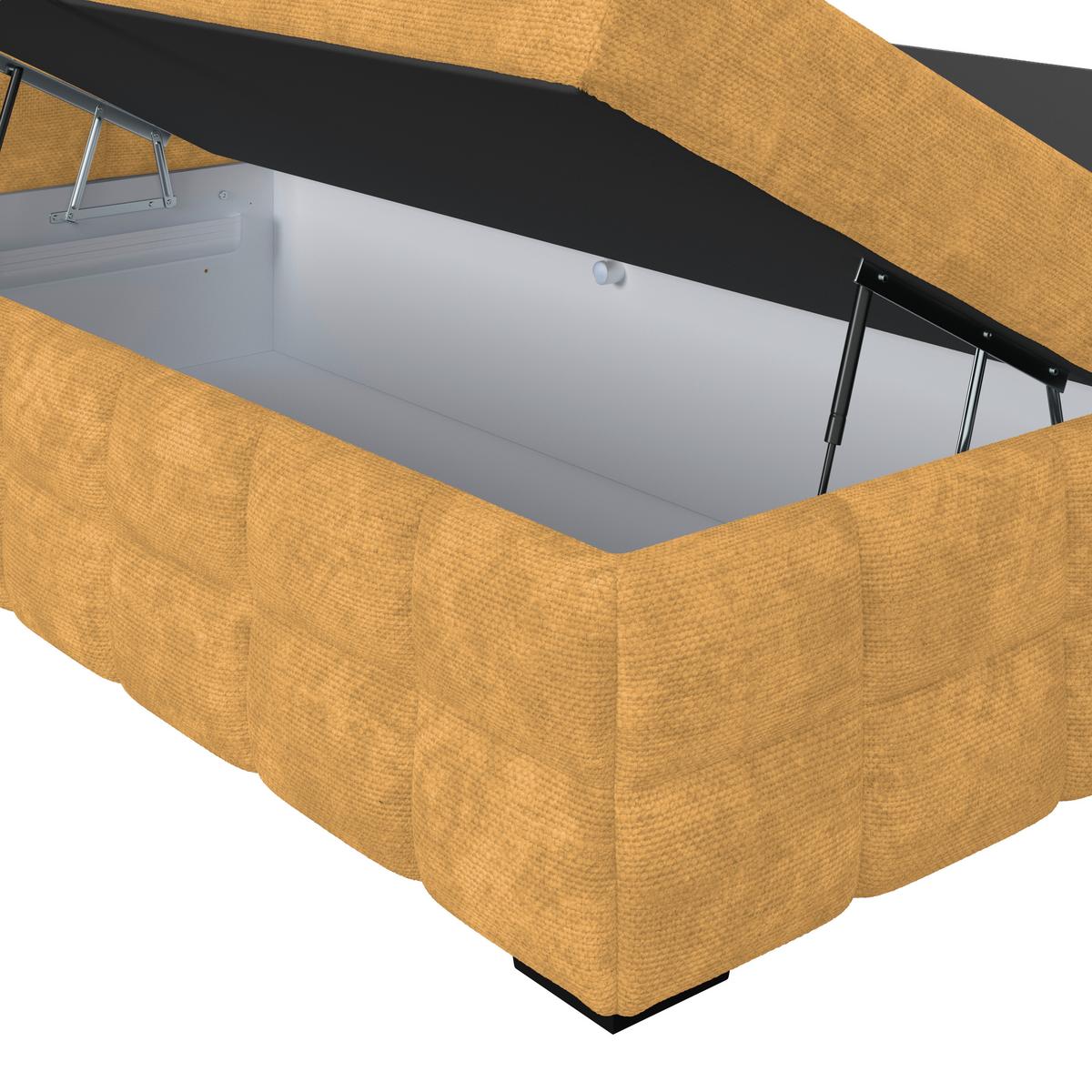 PAT BOX VEGA - auriu/verde, Trend, lemn/textil (160/200cm) - Modern Living