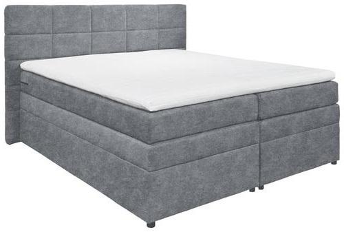 Boxspringbett Tacoma 3 inkl. Topper ca. 180x200cm Anthrazit - Anthrazit, KONVENTIONELL, Kunststoff/Textil (180/200cm) - MID.YOU