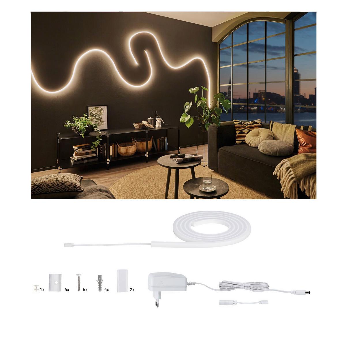 LED-Strip MaxLED Flow Weiß max. 21 Watt - Weiß, Basics, Kunststoff (150cm) - Paulmann