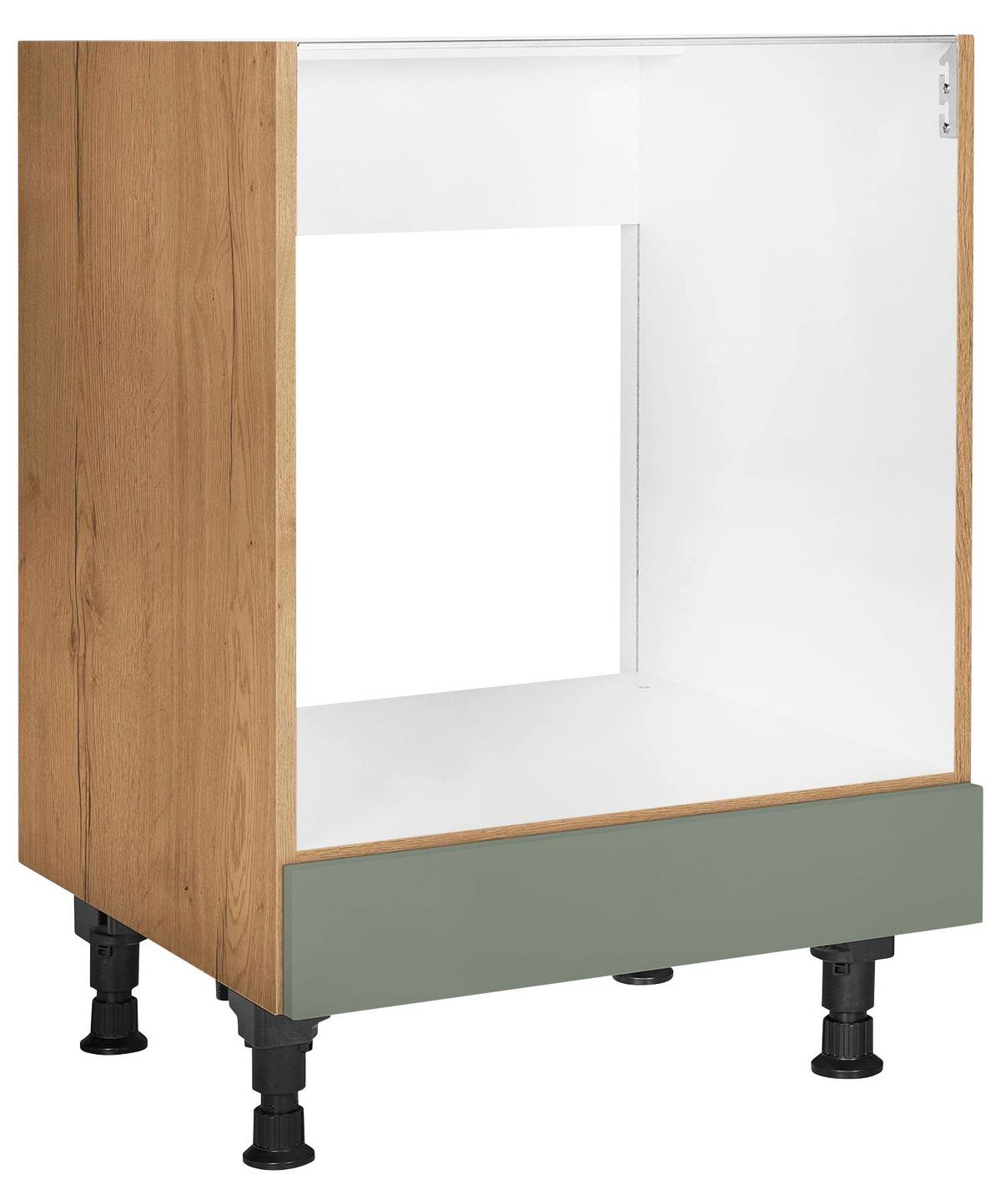 Herdumbauschrank Cascada Grün - Eichefarben/Grün, MODERN, Holzwerkstoff (60/87/56cm) - Nobilia