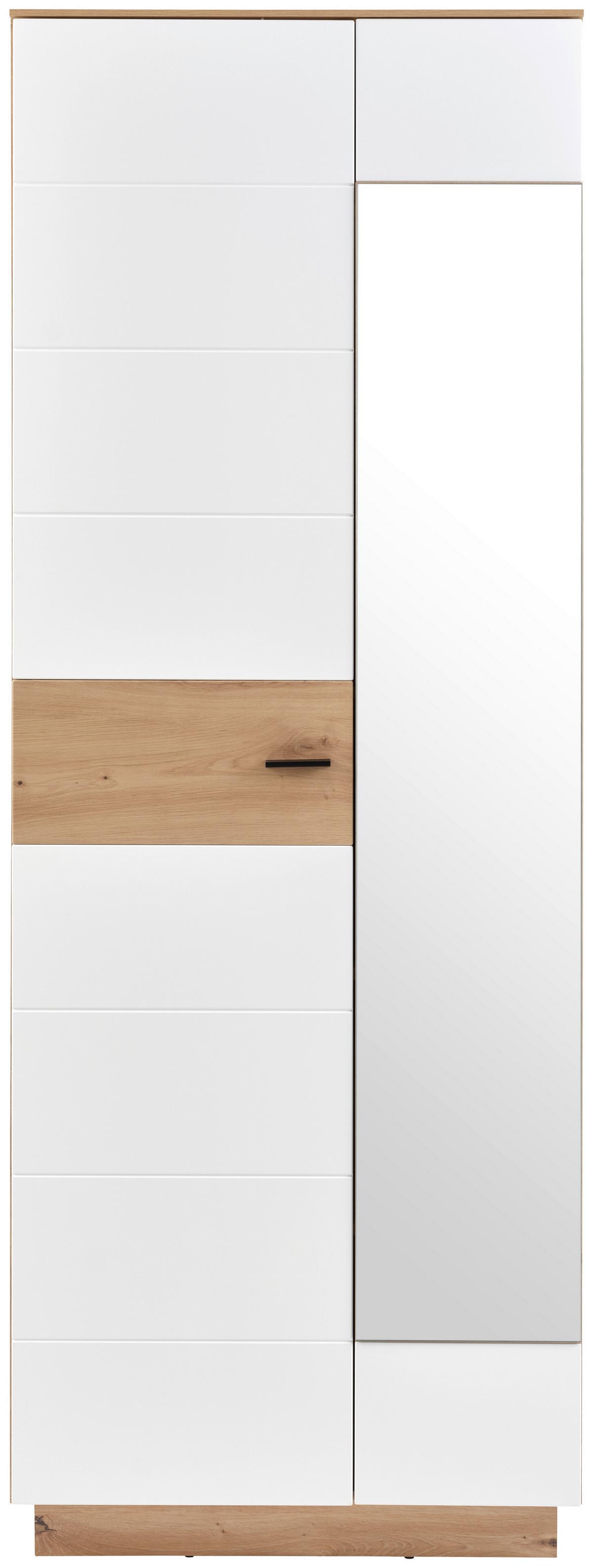 Garderobni Ormar Tonale - bijela/hrast Artisan, Konvencionalno, staklo/drvni materijal (75/207,4/40cm) - Modern Living