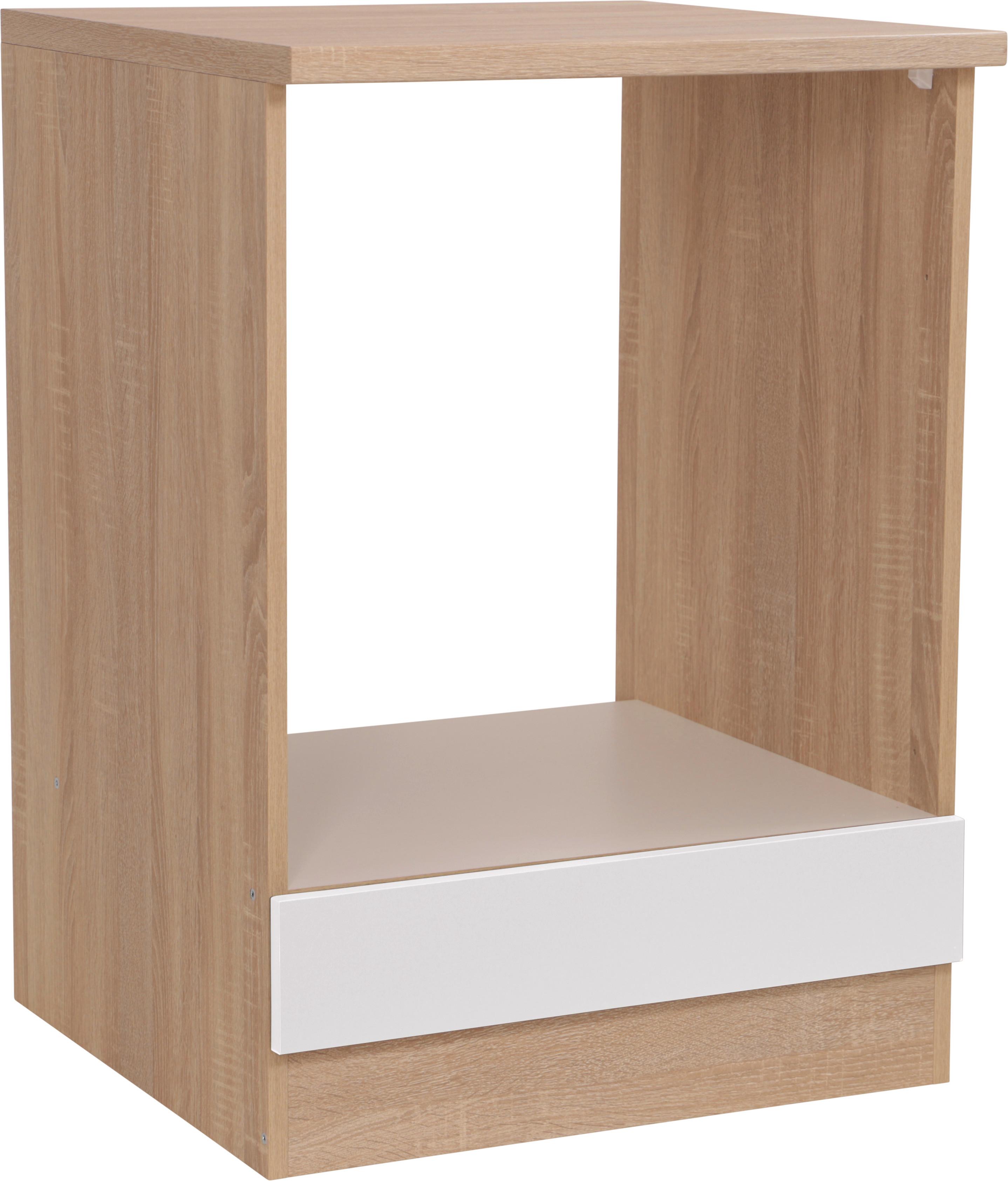 Omara Za Vgradnjo Štedilnika Merle, Barva Hrasta, Bela - barve hrasta/bela, Basics, leseni material (60/84,8/60cm) - Respekta