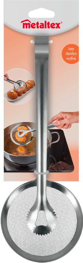 Kiszedőlapát Szűrővel Mx204104 - fém (10/27.5/2,5cm) - Metaltex